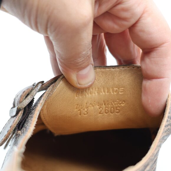 Bed Stu Panza Men's 13 Distressed Brown Leather Double Monk Strap Casual Dress - Picture 3 of 10